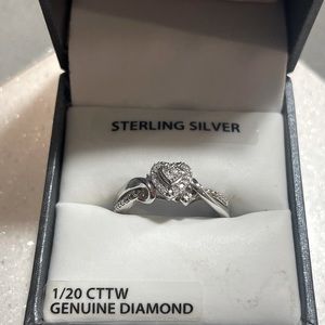 925 Sterling Silver with Diamond
